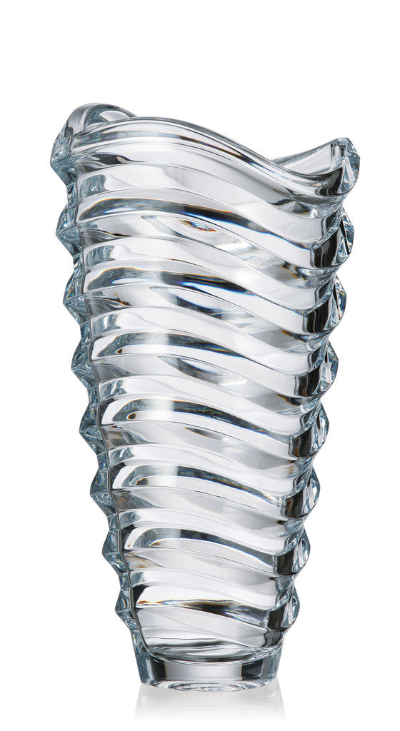 Bohemia Crystal Vase Wave Design -34cm