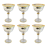 Bohemia Crystal Cocktail Set, 6 Pieces -Gold -180 ml