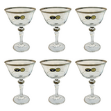 Bohemia Crystal Cocktail Set, 6 Pieces -Silver -180 ml