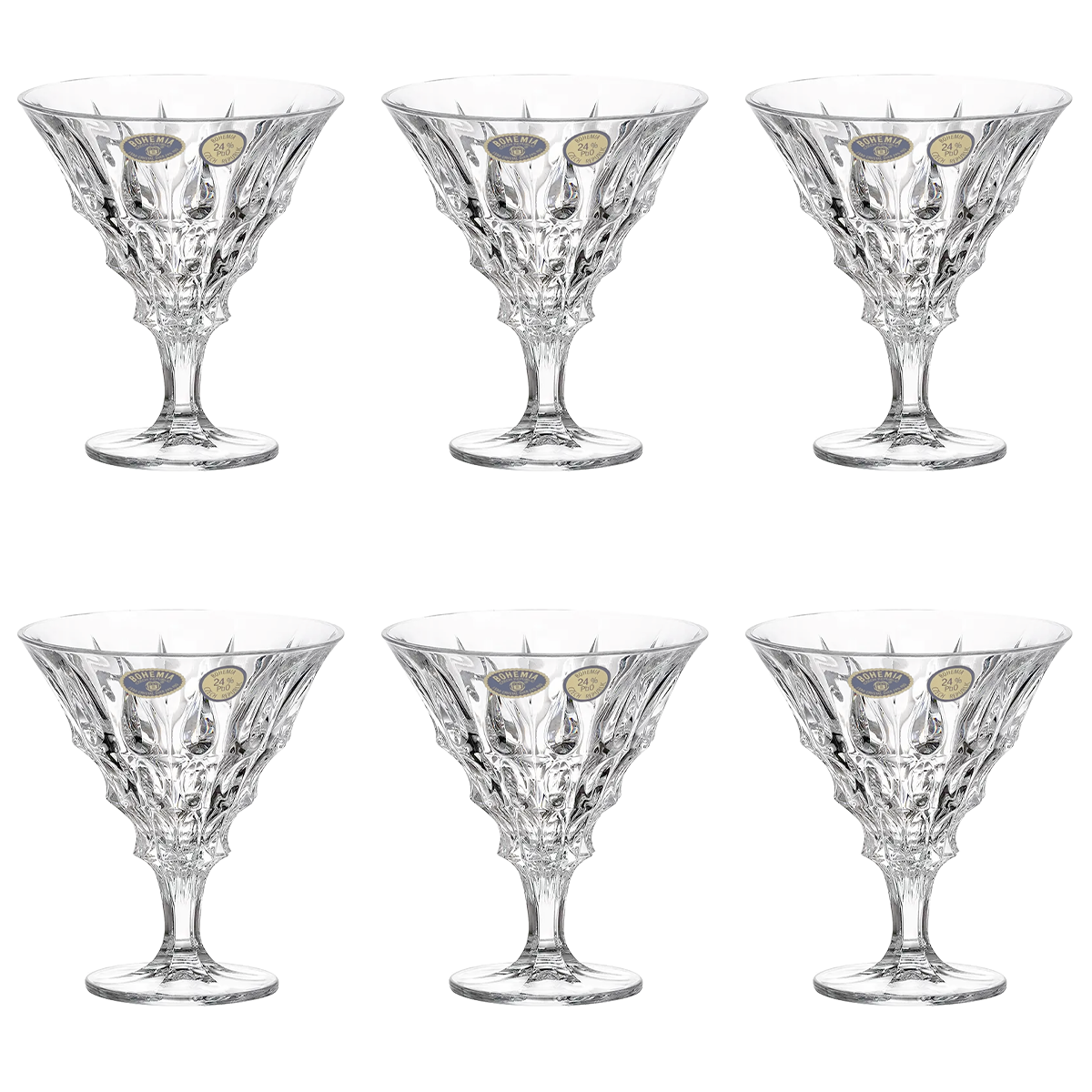 Bohemia Crystal Cocktail Set, 6 Pieces -310 ml