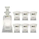 ﻿Bohemia Crystal Bottle & Tumbler Set, 7 Pieces