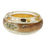 Bohemia Crystal Round Crystal Ashtray -Gold -13 cm