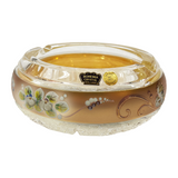 Bohemia Crystal Round Crystal Ashtray -Gold -15.5 cm