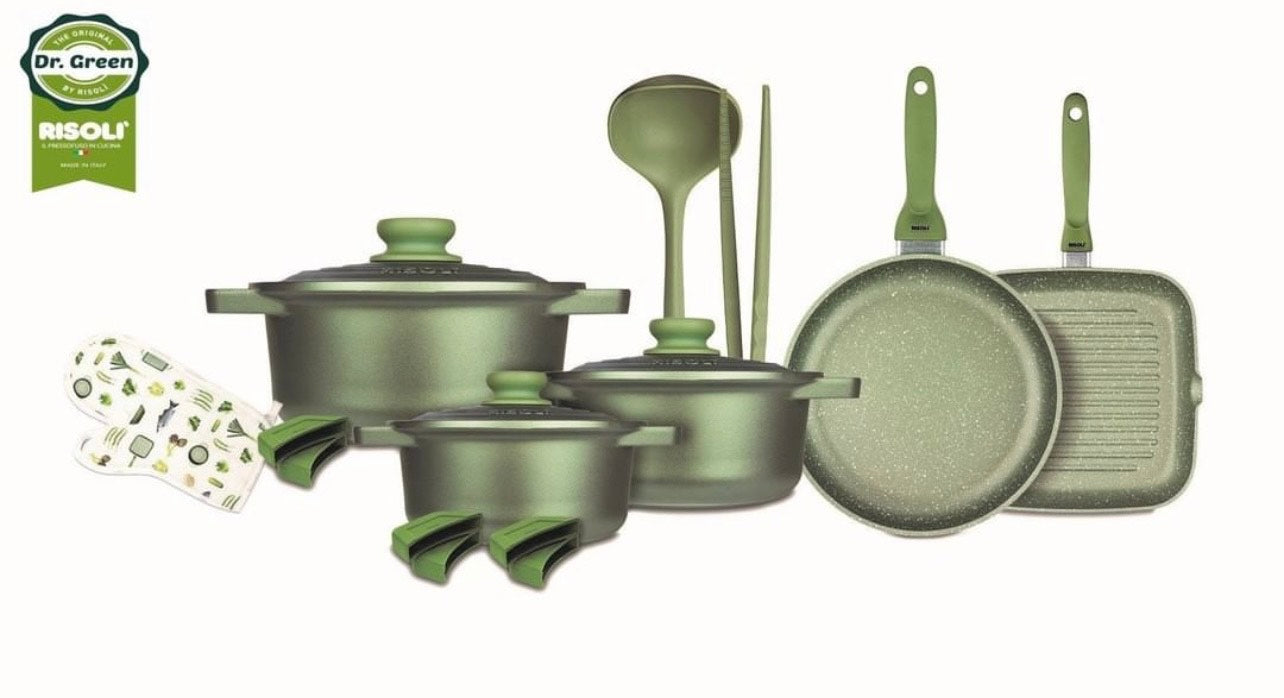 Risoli Dr. Green Cookware Set 17 Pieces