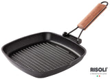 Risoli Grill with Wood Folding Handle -28cm