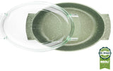 Risoli Pan with Glass Lid Dr.Green -36x24cm