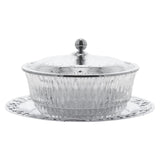 Queen Anne Sugar Bowl with Cover & Tray -Silver Plated